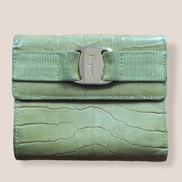 Salvatore Ferragamo Vara Embossed Bifold Wallet